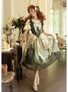 Cyans Qing Morning In The Pine Forest 2.0 Top, Skirt and Overdress(Leftovers/Full Payment Without Shipping)